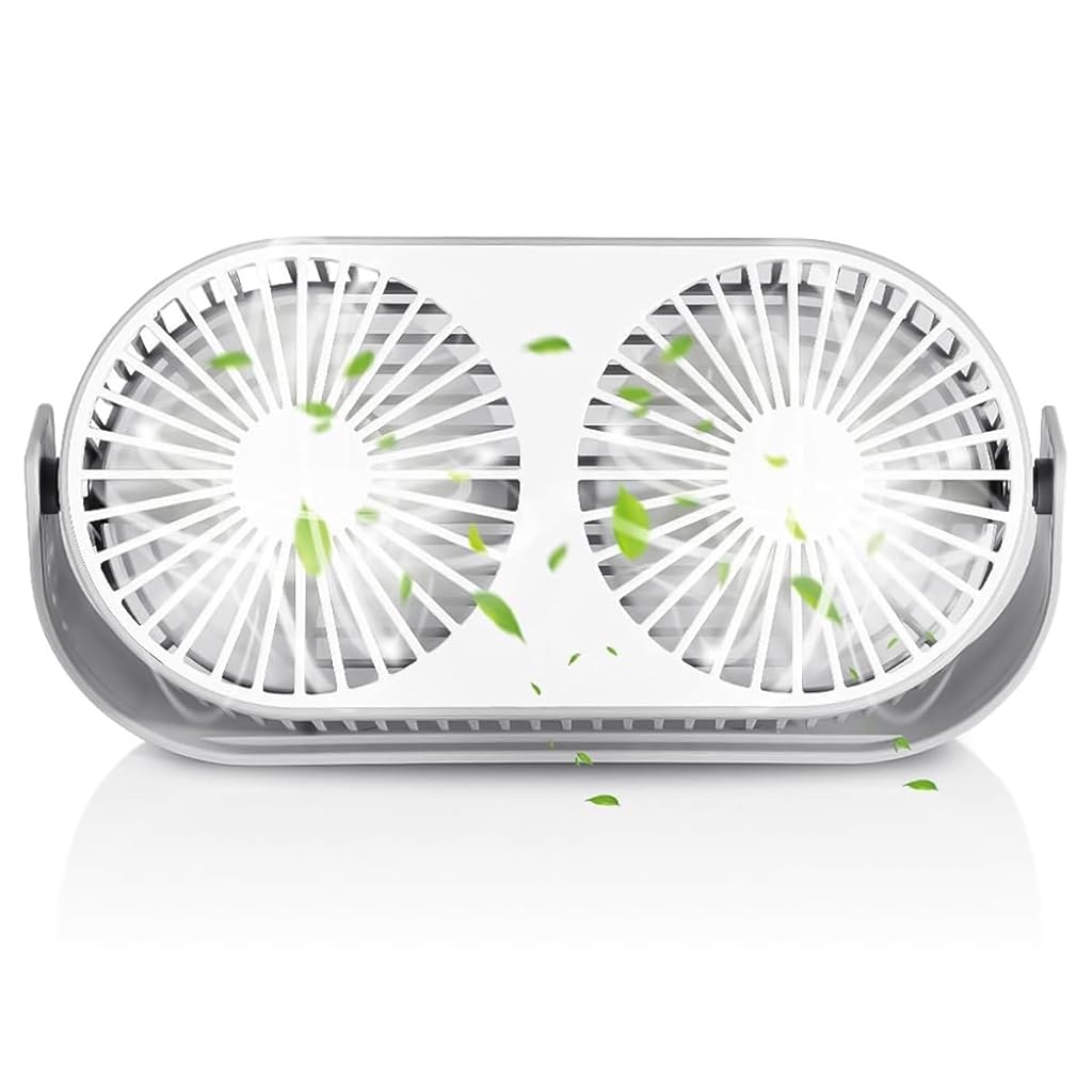 Verilux Small Table Fan, USB Mini Desktop Fan, Dual Fan Desktop Fan with 3 Speeds, Quiet Aromatherapy Table Desk Fan with Stand, Portable Cooling Fan for Home Office Outdoor Travel (White) Verilux Small Table Fan, USB Mini Desktop Fan, Dual Fan Desktop Fan with 3 Speeds, Quiet Aromatherapy Table Desk Fan with Stand, Portable Cooling Fan for Home Office Outdoor Travel (White)